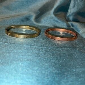 Set of love type bracelets/bangles